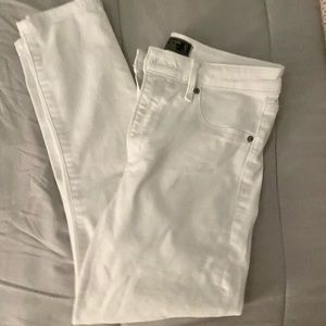 Abercrombie & Fitch Curve Love white skinny jeans